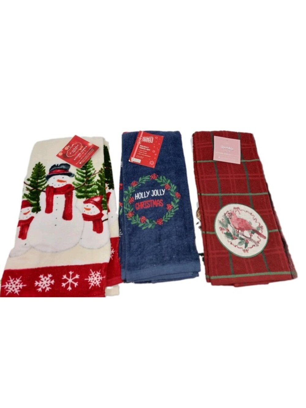 Christmas Kitchen dish towels Set of 2 Each Lot Of 3 NWT Various Brands